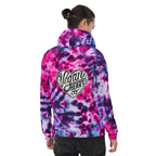 Vegan Heart Tie-Dye Unisex Hoodie | Pink Violet Pulse