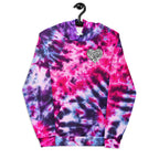 Vegan Heart Tie-Dye Unisex Hoodie | Pink Violet Pulse