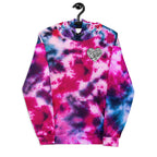Vegan Heart Tie-Dye Unisex Hoodie | Blue Pink Nebula